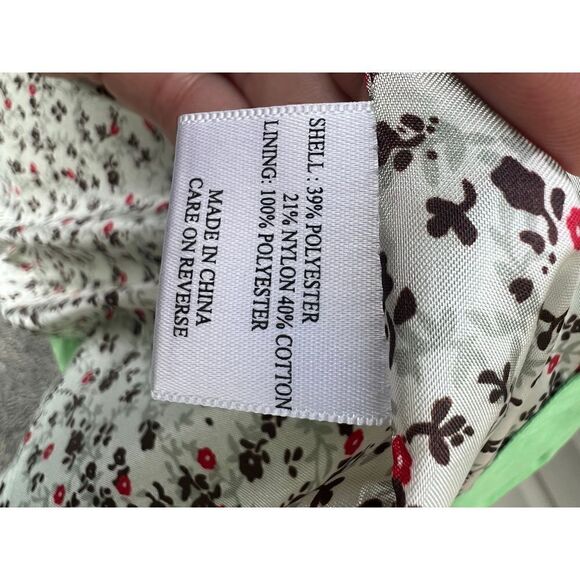 Talbots small vibrant green military style zip up jacket pockets career  - Picture 7 of 7